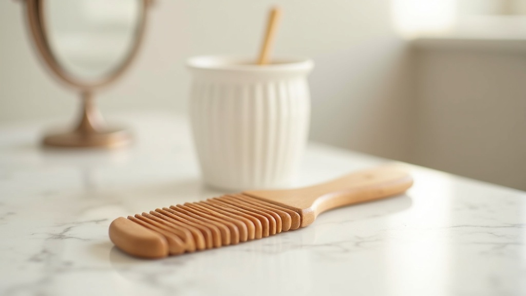 Comb and mirror on a counter representing hair loss causes and triggers