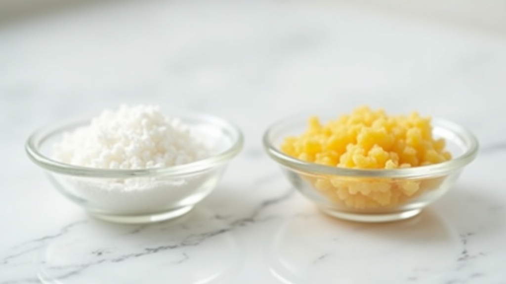 Close-up comparison of dry flakes and oily flakes illustrating dandruff versus dry scalp texture