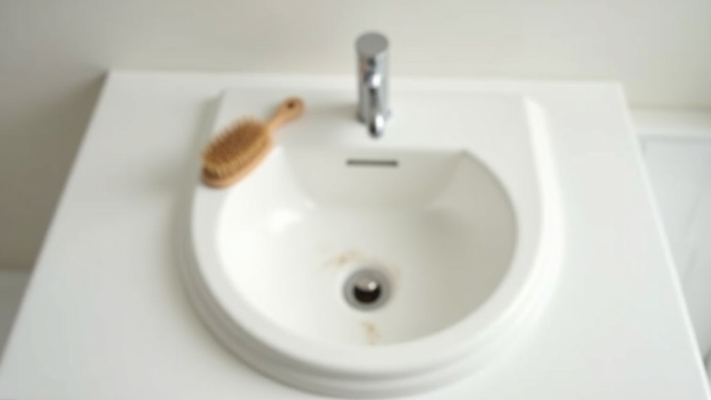 Hairbrush and loose strands on a bathroom sink illustrating how much hair loss a day is normal