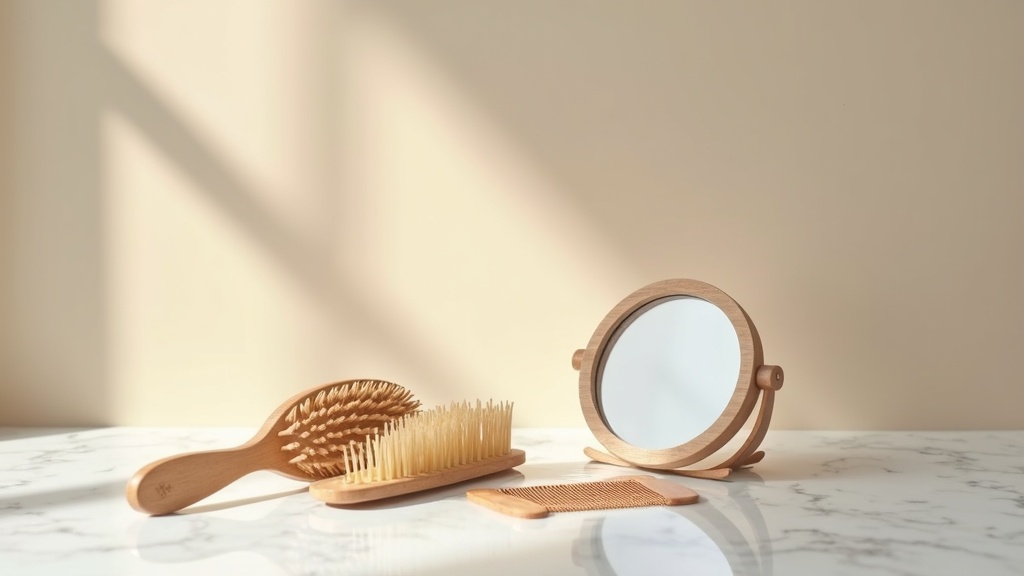 Hairbrush and comb on bathroom counter representing hereditary hair loss genetics