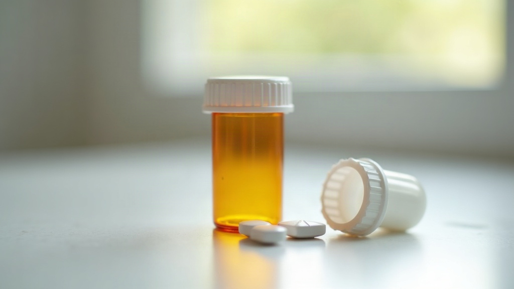 Prescription pill bottle representing finasteride for hair loss